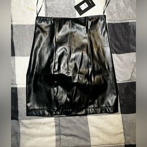 Mini leather skirt